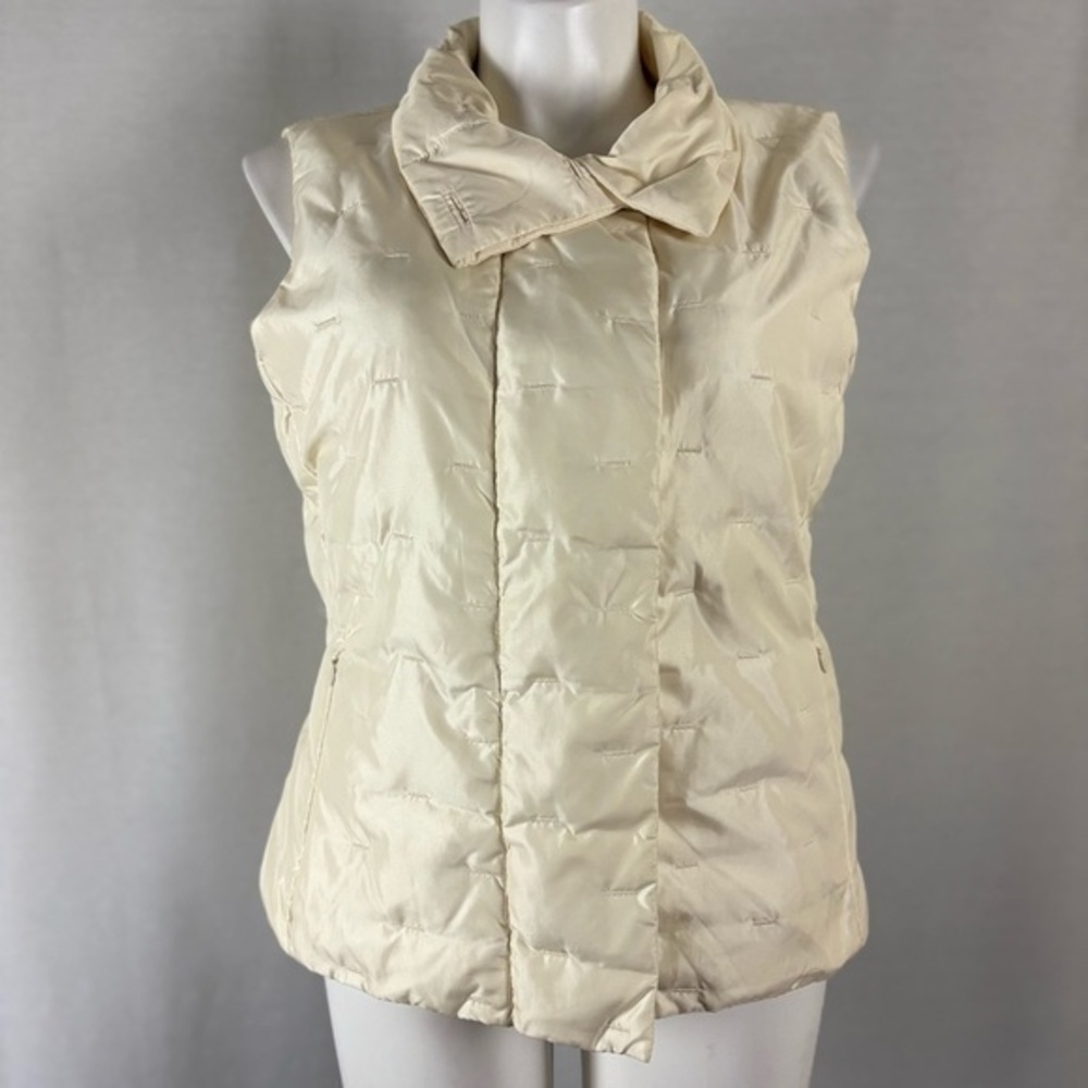 Talbots Cream Women's Quilted Vest